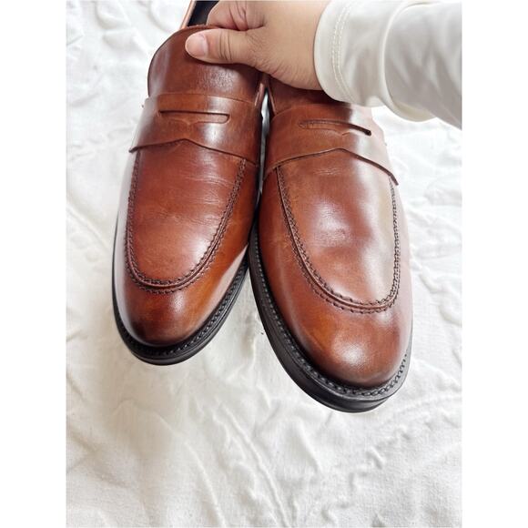 Bruno Magli Cosmo Cognac Leather Penny Loafers Size 11 main image 5